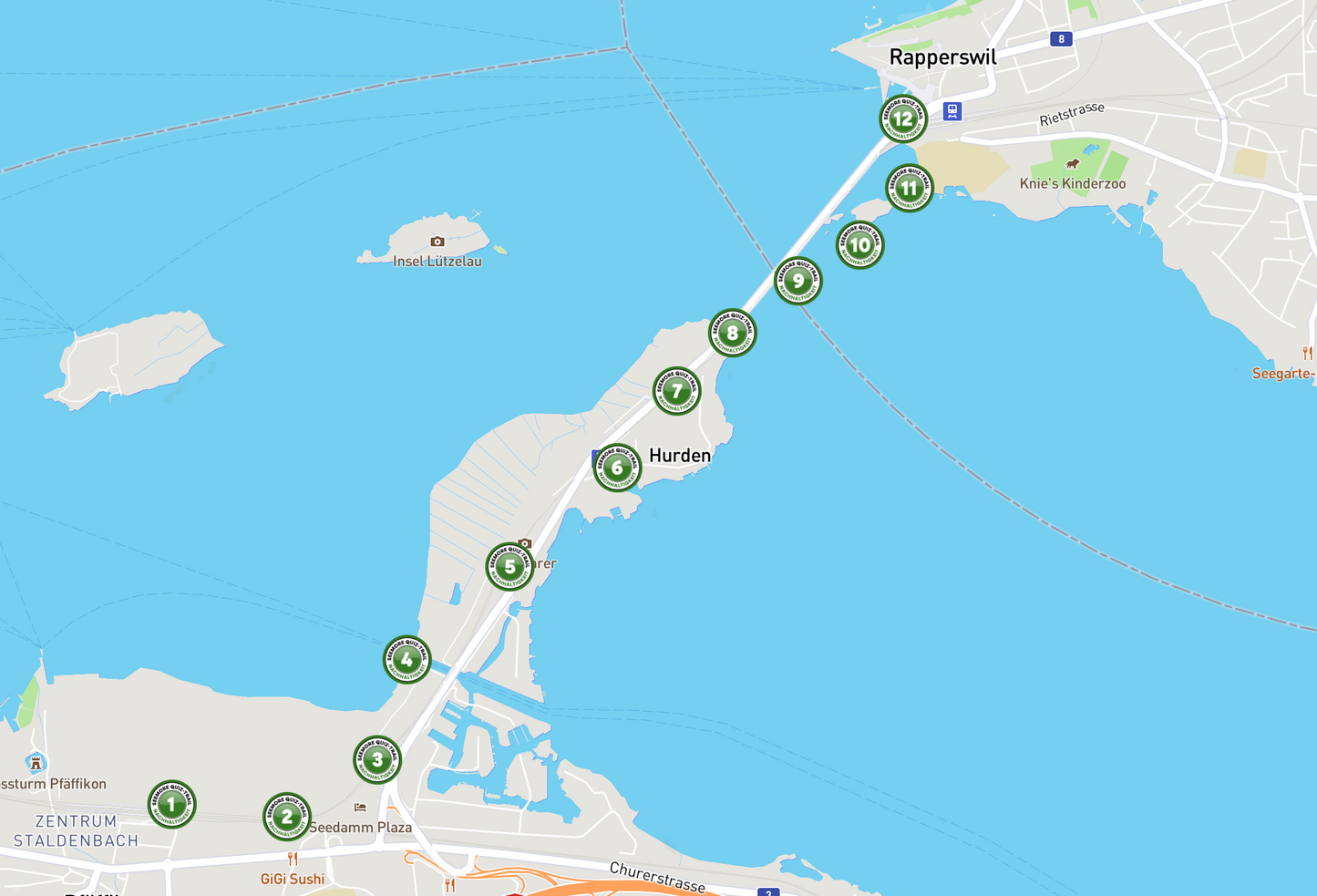 ECO QUIZ-TRAIL Nachhaltigkeit - Pfäffikon Seedammufer